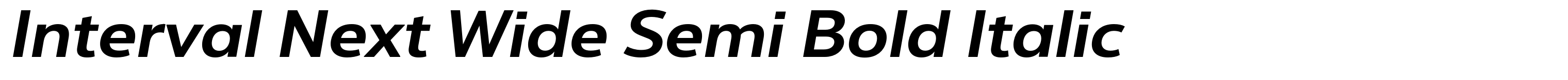 Interval Next Wide Semi Bold Italic